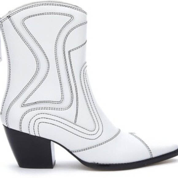 NEW MATISSE Made In Brazil Aries Western Leather Booties white for women 561tn - Picture 1 of 7